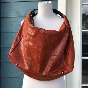 Lola Barnard Burnt Orange  Vegan Suede Bag